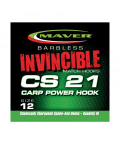 Invincible barbless match hooks- CS21