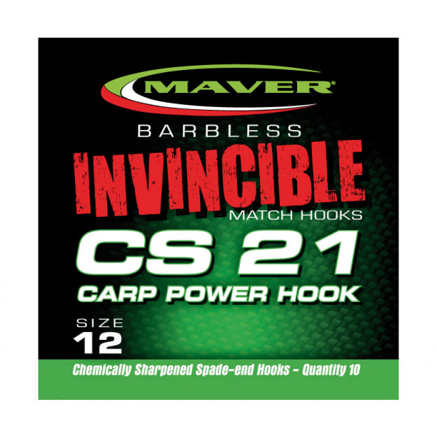 Invincible barbless match hooks- CS21