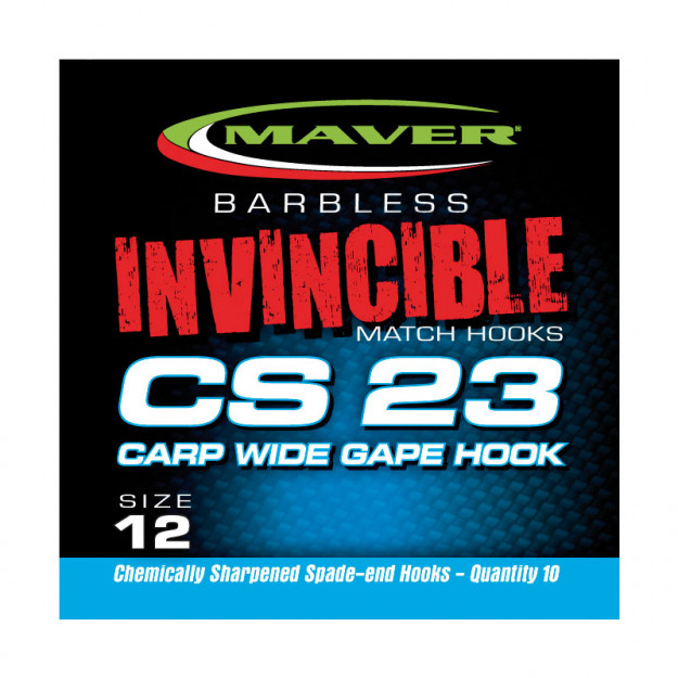 Invincible barbless match hooks- CS23