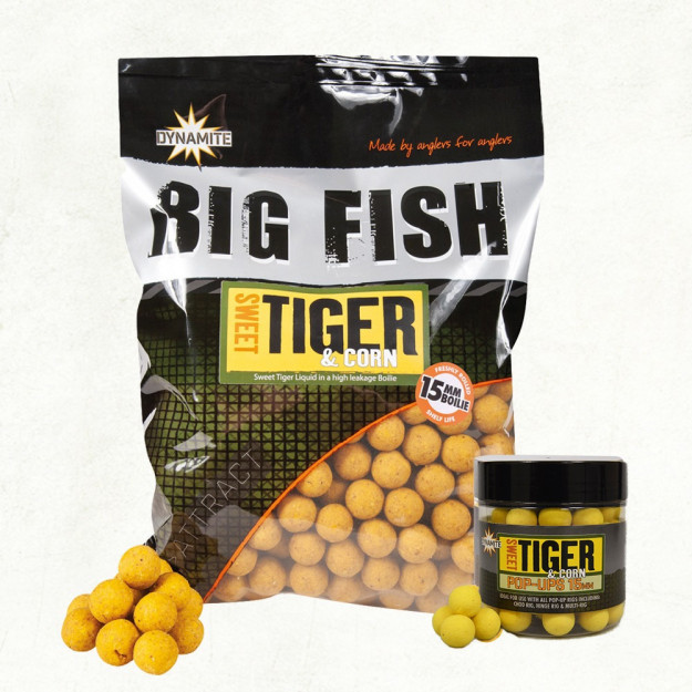 Big fish sweet tiger and corn 15mm boilies